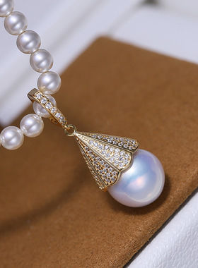 可打开珍珠吊坠扣头空托