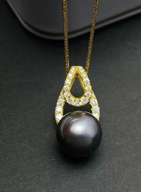 DIY配件S925纯银珍珠吊坠空托