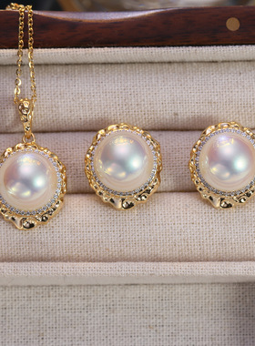 DIY配件S925纯银时尚珍珠耳钉吊