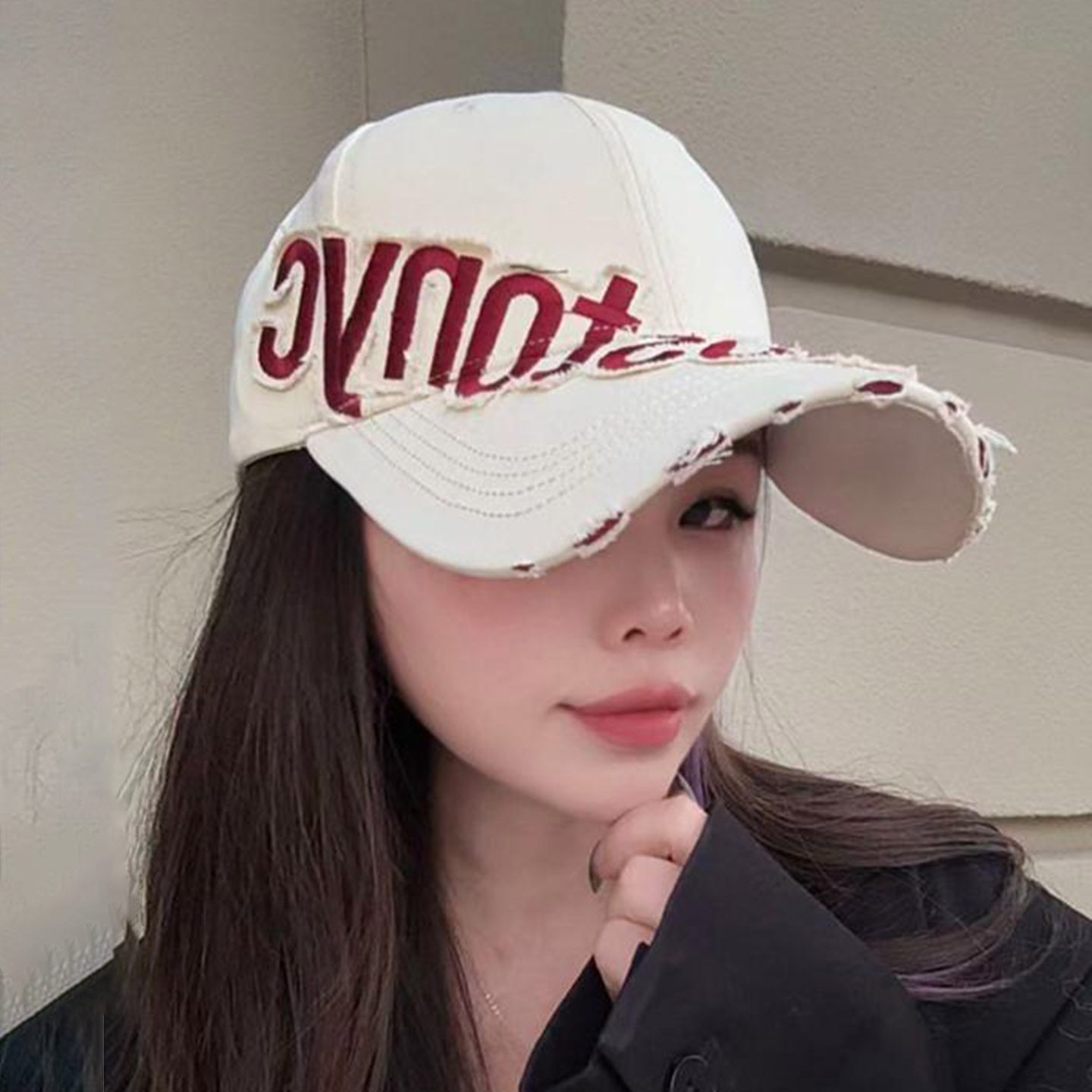 韩版潮流刺绣字母硬顶棒球帽子女春季新款时尚鸭舌帽显脸小情侣帽