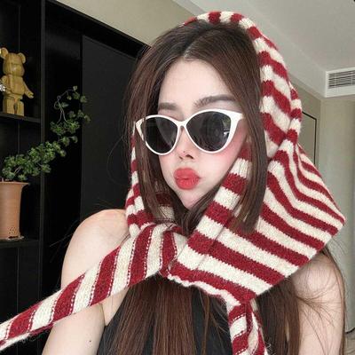 韩版时尚软糯绵羊毛护颈围巾