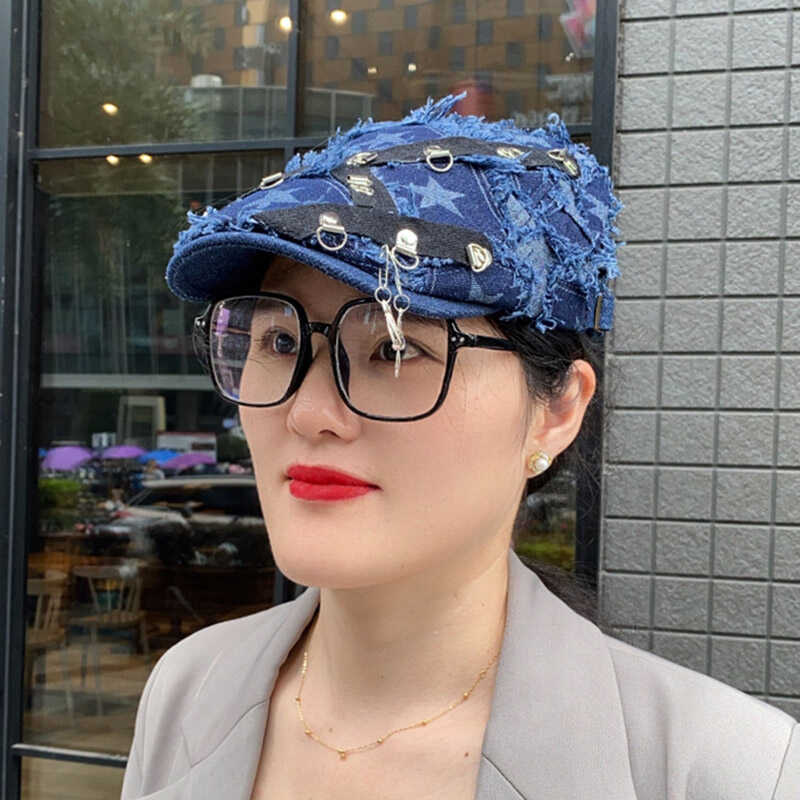 前进帽子新款显脸小牛仔美式春秋