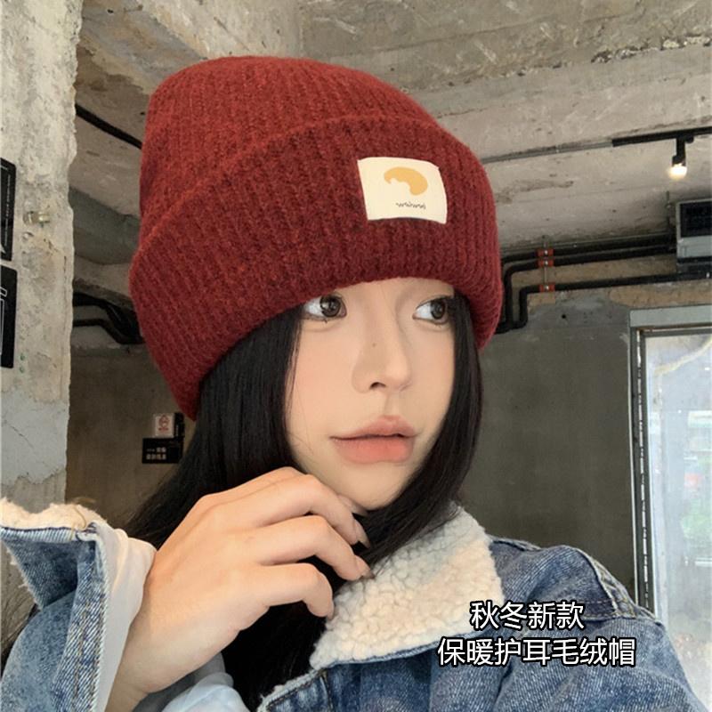 男女同款毛线帽冬护耳保暖帽加厚