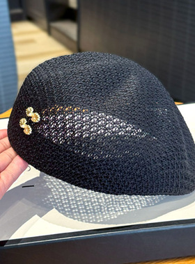 升级版立定定型薄款贝雷帽子女夏季透气时尚前进帽显脸小画家帽潮