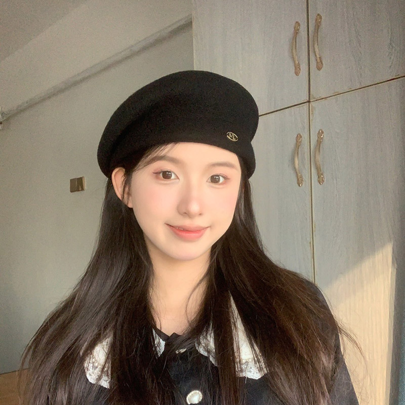 高品质JM大头围羊绒贝雷帽
