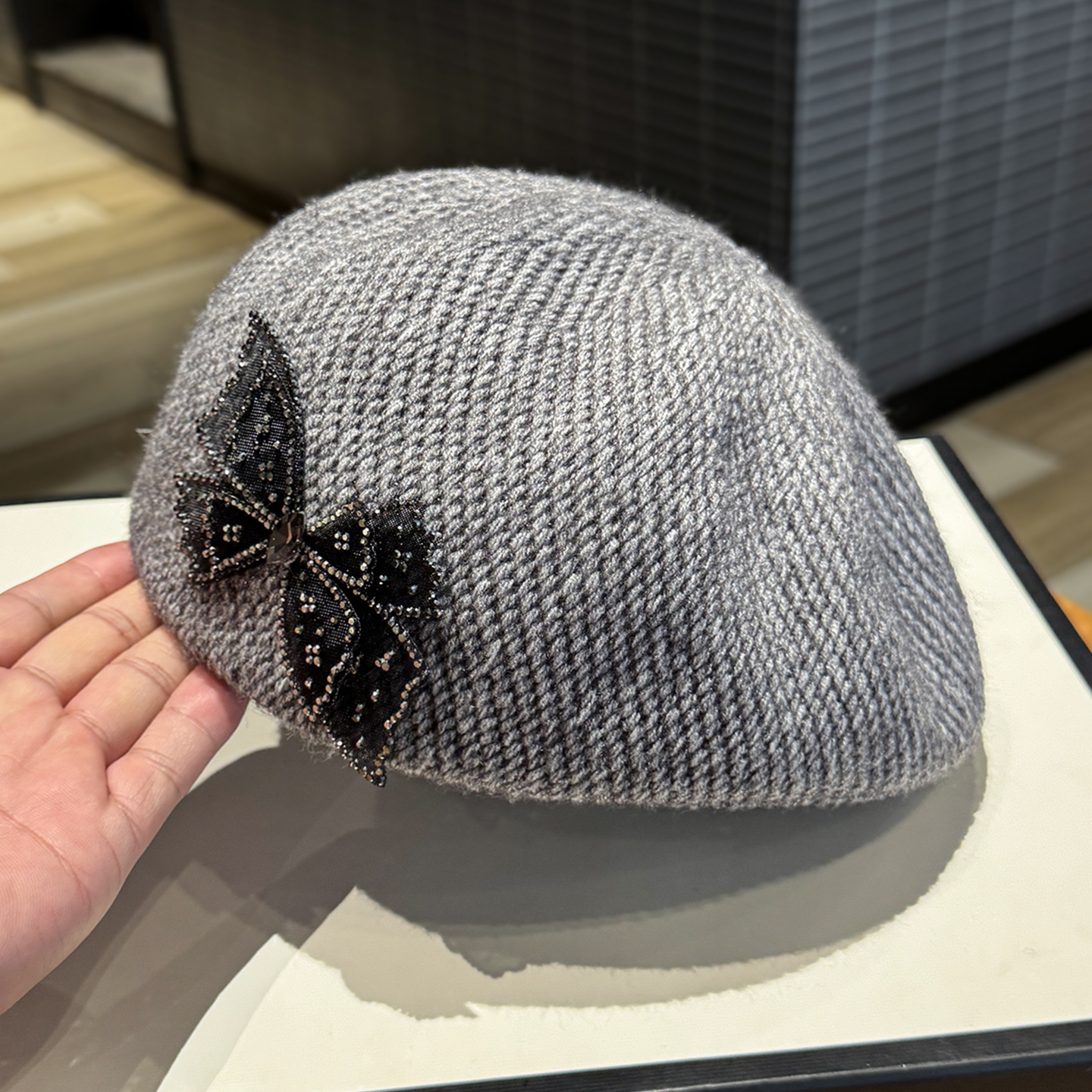 韩版时尚优雅定型贝雷帽女冬保暖