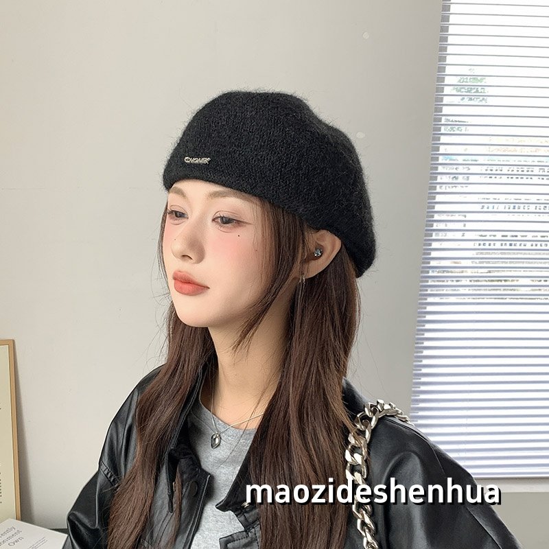 2025秋冬新款定型贝雷帽子女韩版时尚保暖前进帽气质显脸小画家帽