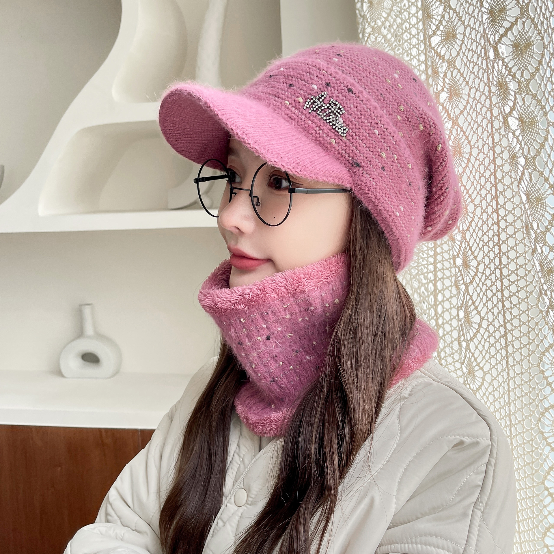 其他毛线帽逛街日韩女秋冬弯檐