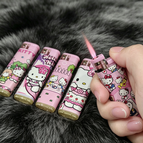 HelloKitty粉色防风一次性打火