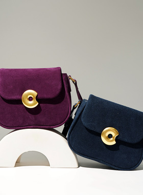 2025新款小众设计感时尚复古真皮马鞍包单肩斜挎经典百搭女包