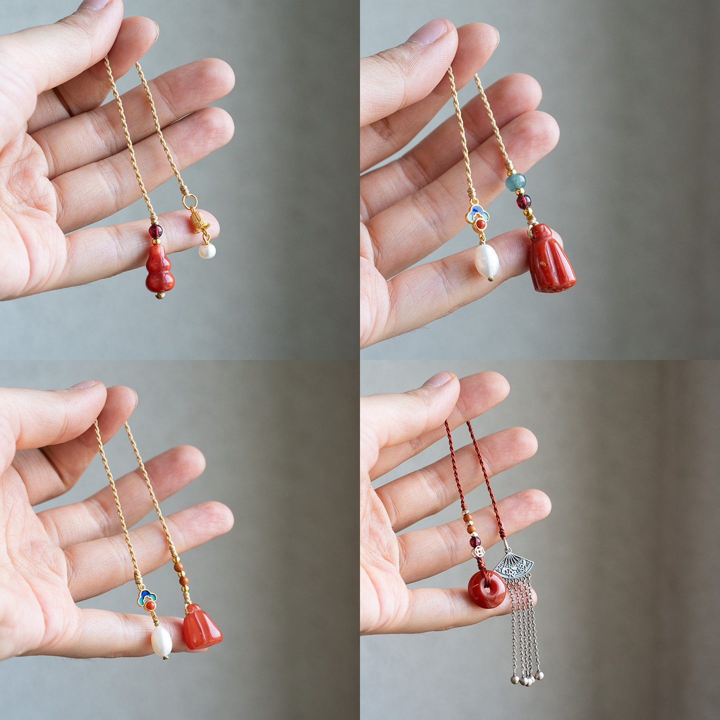 一物一拍|原创南红手机挂件钥匙扣链子包挂坠子扇坠古风新中式,节庆用品/礼品,手机链,淘宝优惠券,粉丝福利购,淘宝优惠卷