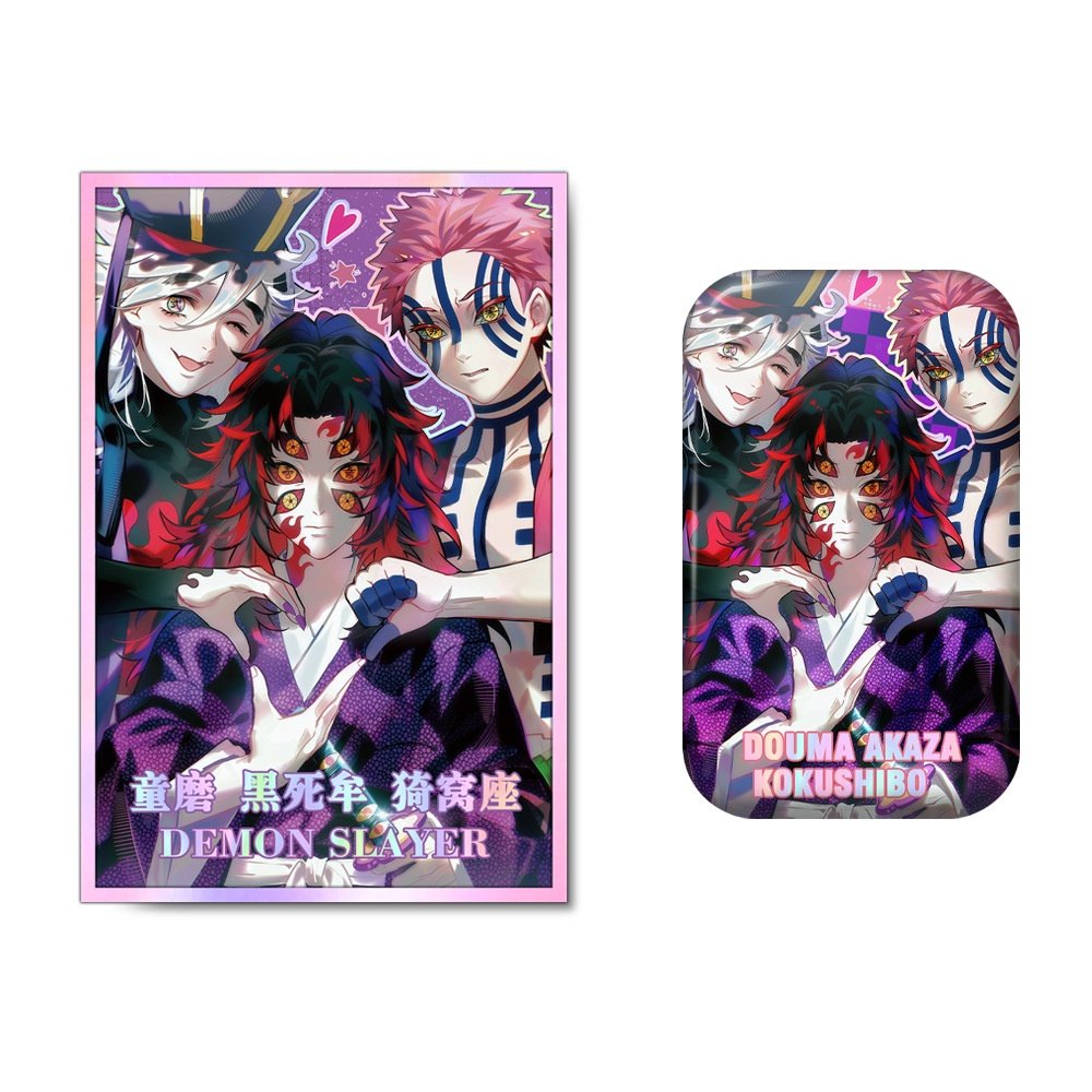 同人谷鬼灭之刃童磨黑死牟猗窝座双闪色纸方形双闪徽章动漫游戏,模玩/动漫/周边/娃圈三坑/桌游,动漫挂件/文具,淘宝优惠券,粉丝福利购,淘宝优惠卷