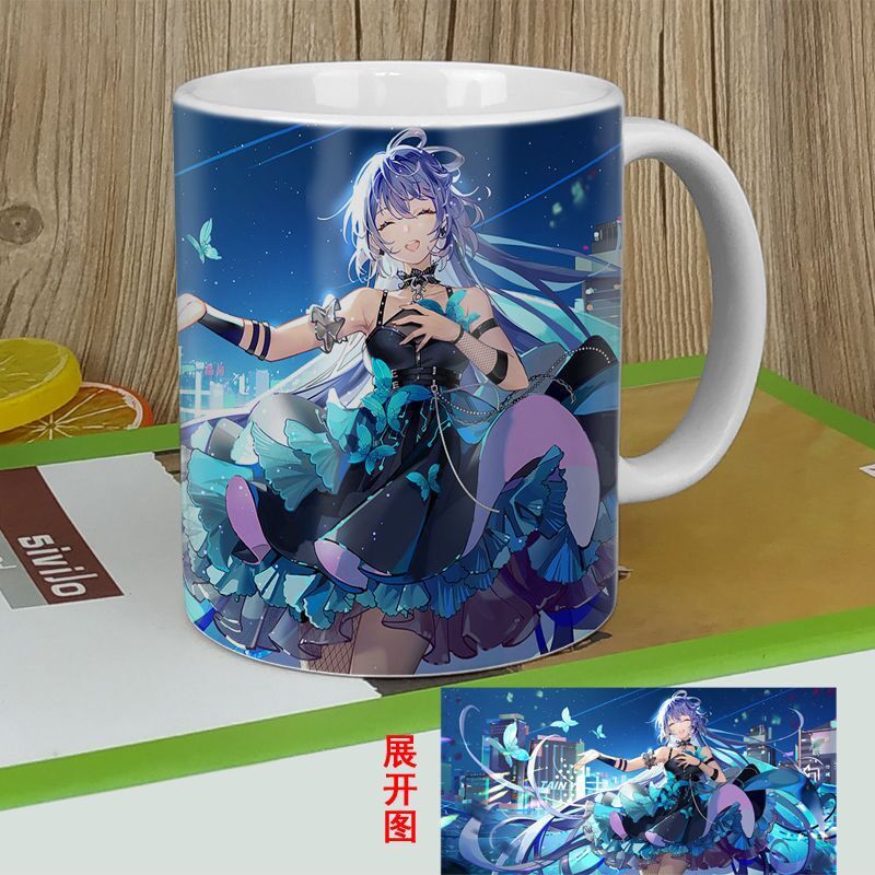 洛天依马克杯子二次元卡通动漫创意咖啡杯学生生日礼物陶瓷杯带把