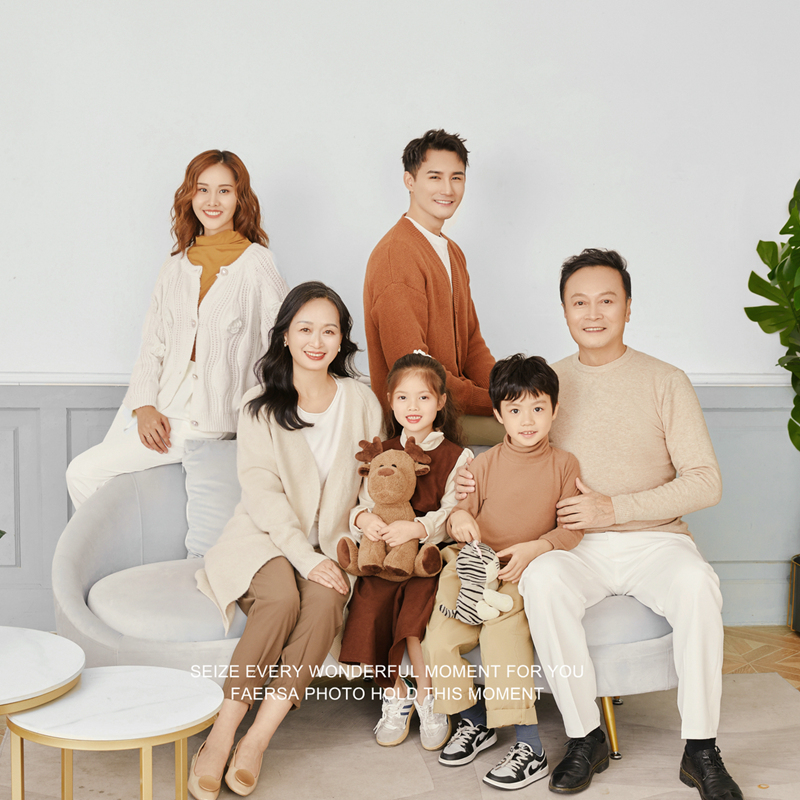 全家福家庭装一家六口潮童现代