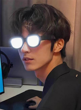 动漫同款led彩色发光眼镜