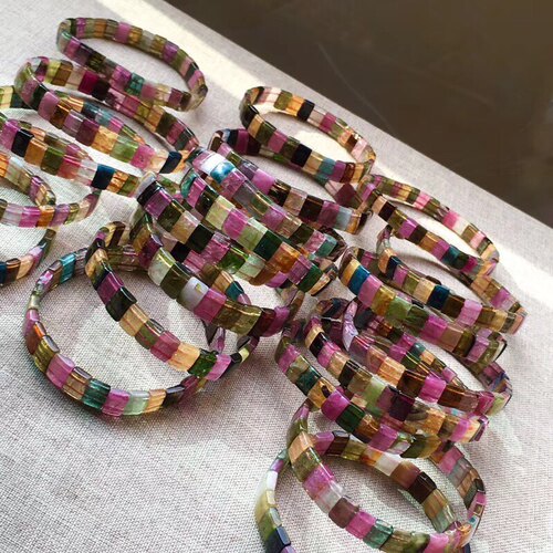 新品天然巴西碧玺手牌女礼物手镯