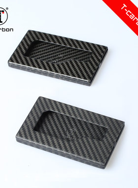 T-carbon新款高档礼品 商务精品 名片夹真碳纤维手推式名片盒