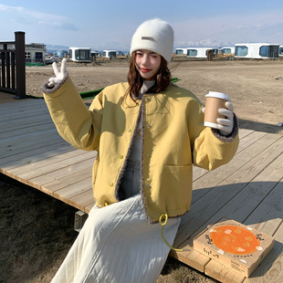 短款 P175 加厚外套棉衣女冬季 休闲宽松2D045 K268 新款 韩版