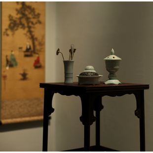 |亦宋书院|《宋影青》青瓷湖田 香篆套组 复刻宋徽宗 听琴图香炉