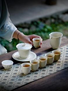 |亦宋书院|《定窑白》整套功夫茶具 礼盒中式 宋风 书房文人茶器
