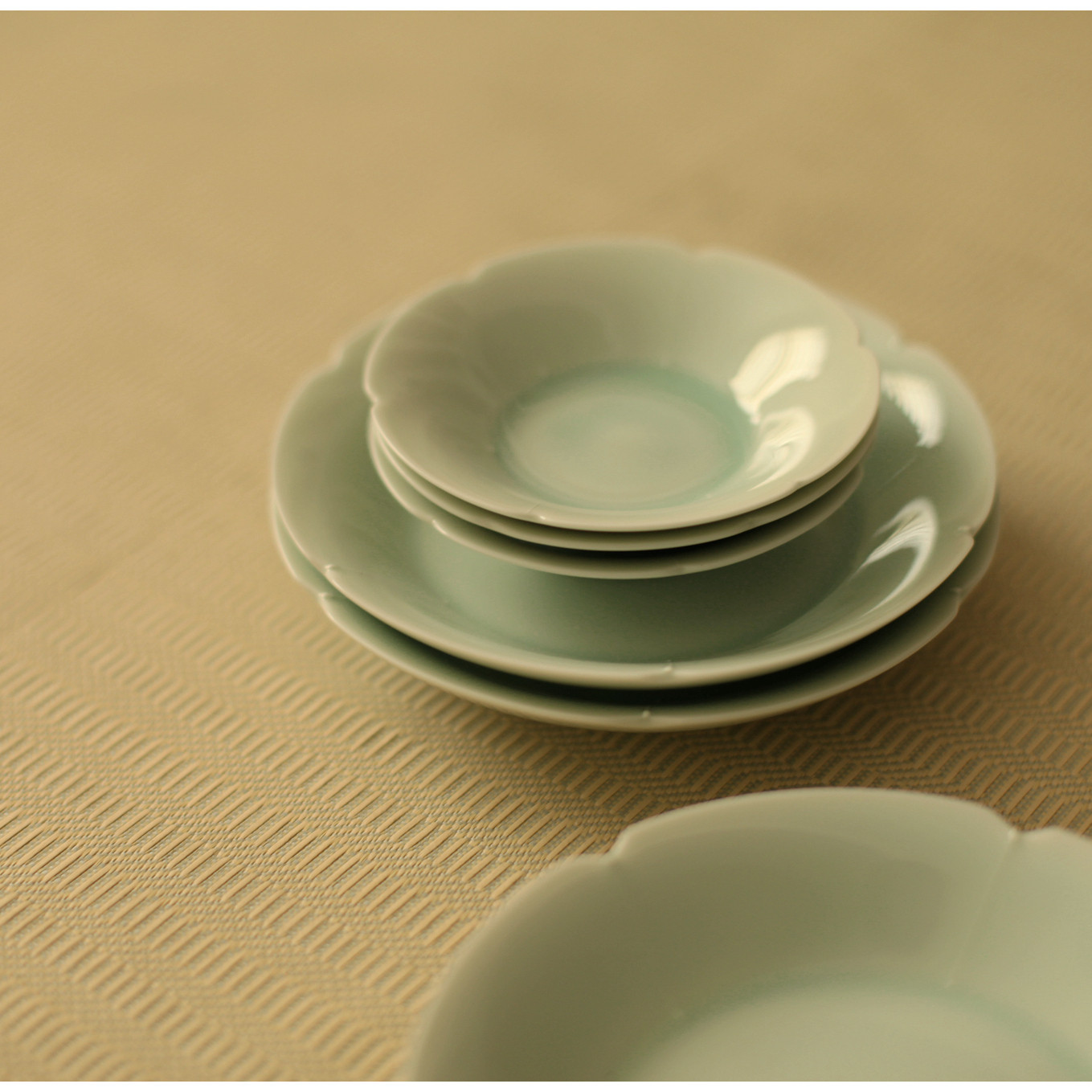 |宋影青|宋式葵口盘 壶承 多用碟 小食碟 杯托 果盘