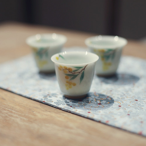 勿念茶杯手绘茶具釉下彩