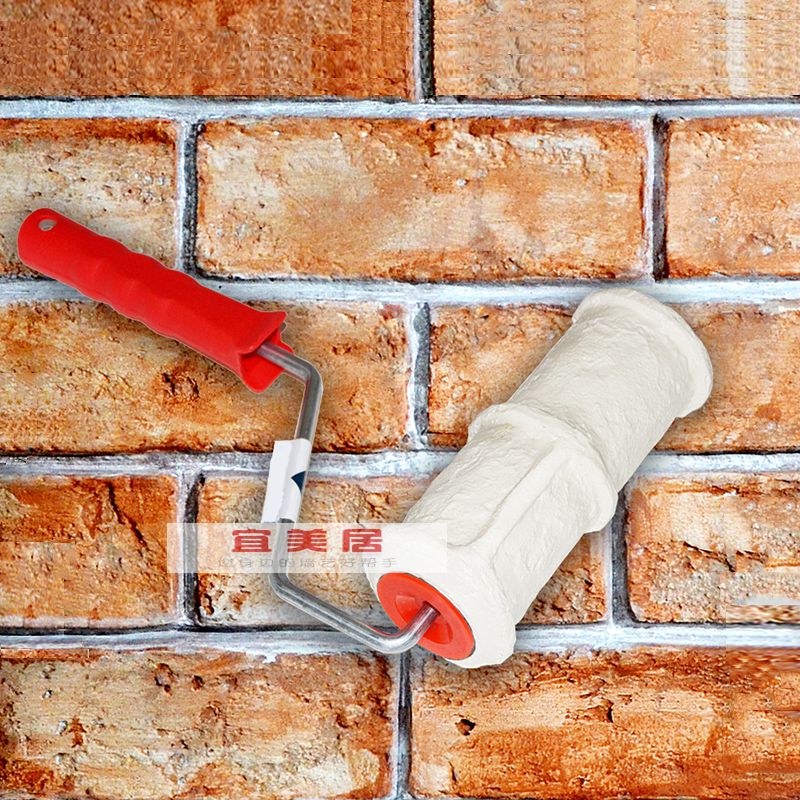 8寸仿古砖压花滚筒厚浆涂料