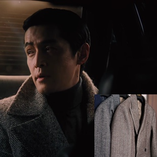 繁花阿宝胡歌同款加厚毛呢大衣男过膝中长款风衣宽松人字呢子外套