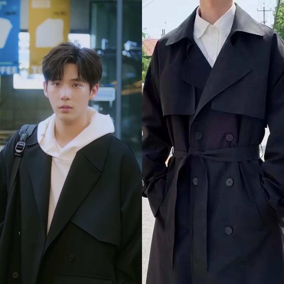 陷入我们的热恋陈路周王安宇同款中长款毛呢大衣男加厚风衣外套男