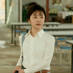 我的山与海方婉之谭松韵同款衬衫女衬衫外套时尚休闲百搭白色衬衣