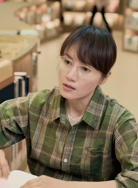 庆余年叶轻眉袁泉同款春秋夏格子长袖衬衫女宽松百搭中长款衬衣女