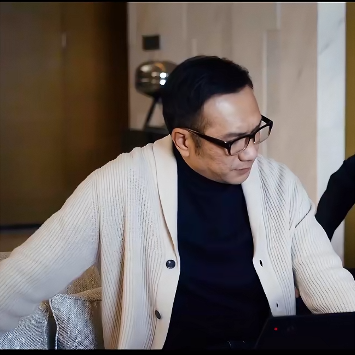 新生程浩黄觉同款V领针织开衫男英伦复古修身轻熟商务毛衣外套男
