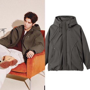 现在就出发王安宇同款男士外套连帽白羽绒服防寒保暖痞帅工装夹克