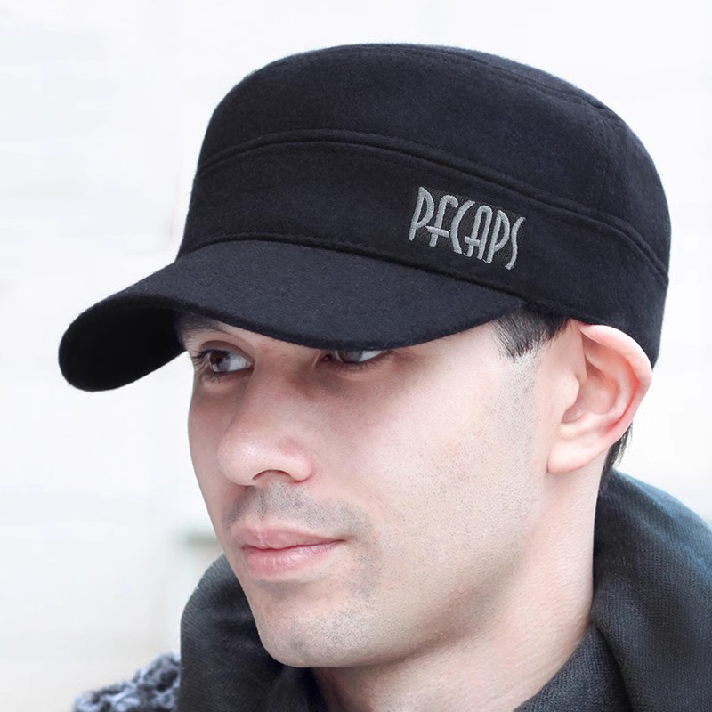 美版潮户外护耳帽平顶帽