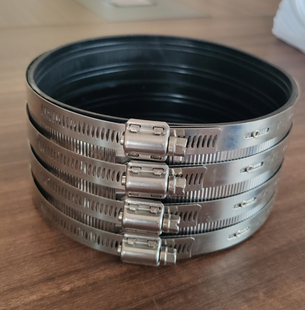 不锈钢卡箍柔性铸铁管W型卡箍管束喉箍管箍 DN100DN150DN200DN300