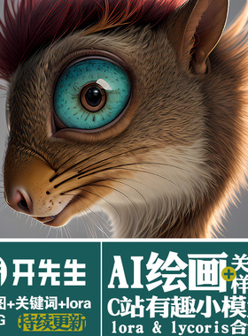 AI绘画StableDiffusion样图+关键词+lora+lycoris：C站有趣小模型