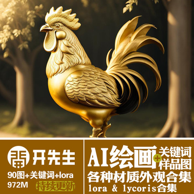 AI绘画StableDiffusion样图+关键词+lora+lycoris：多种金属材质