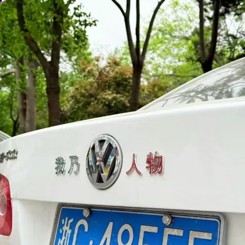 大众搞笑车标不锈钢材质定制