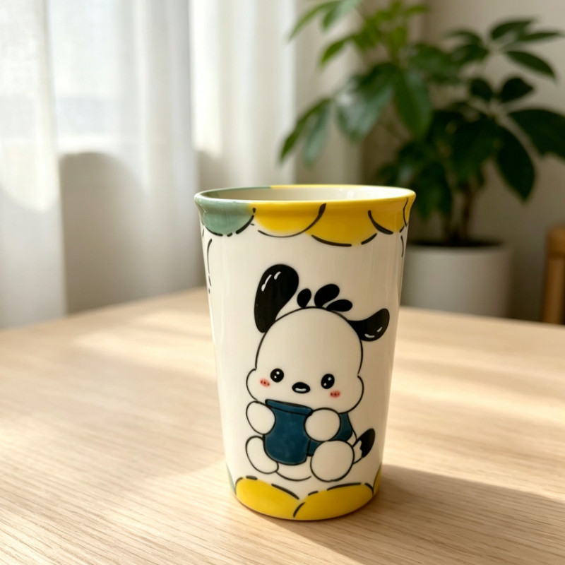 景德镇陶瓷杯可爱卡通动漫人物家用喝水杯子咖啡杯乔迁礼物釉下彩
