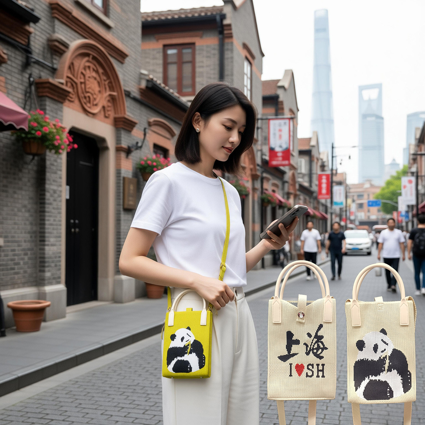 上海单肩小挎包手机包旅游纪念品