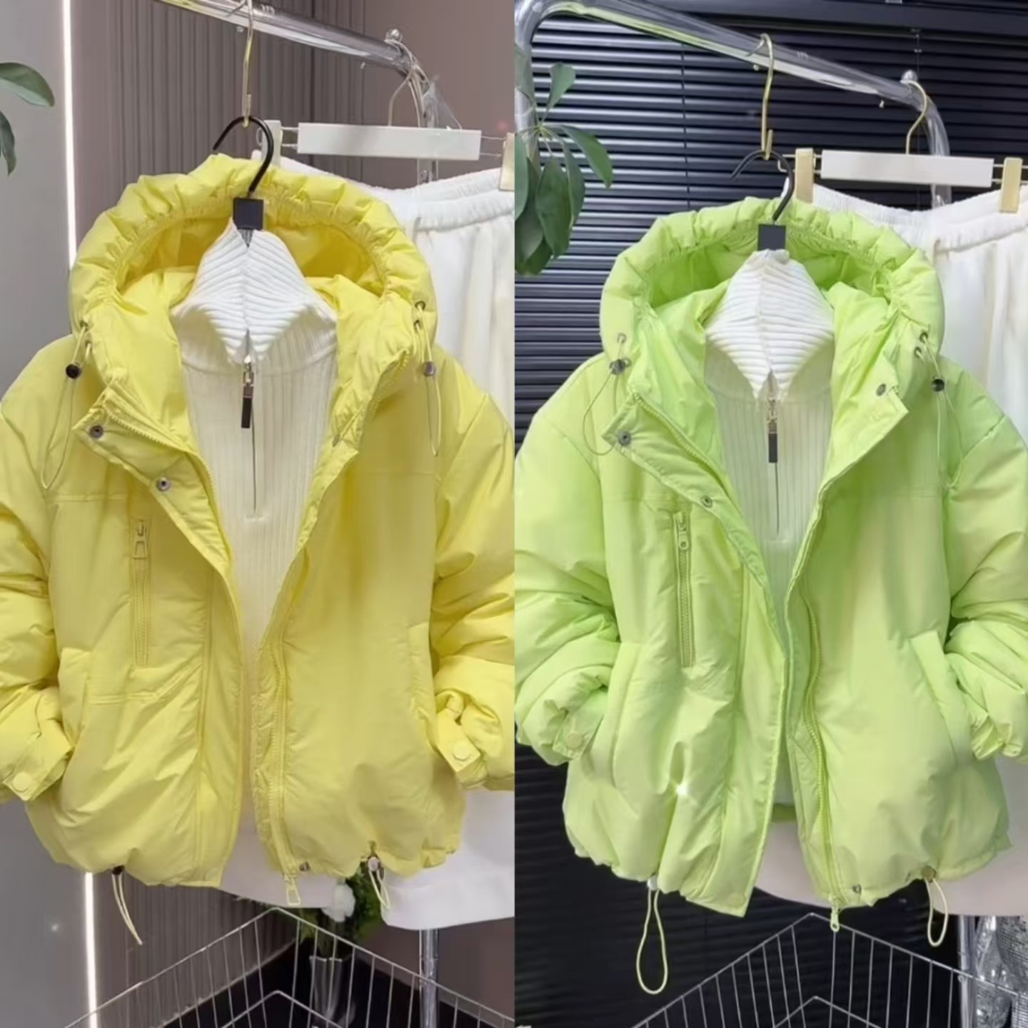 糖果色连帽棉服女短款减龄宽松二棉外套2025年新款面包服简约时尚