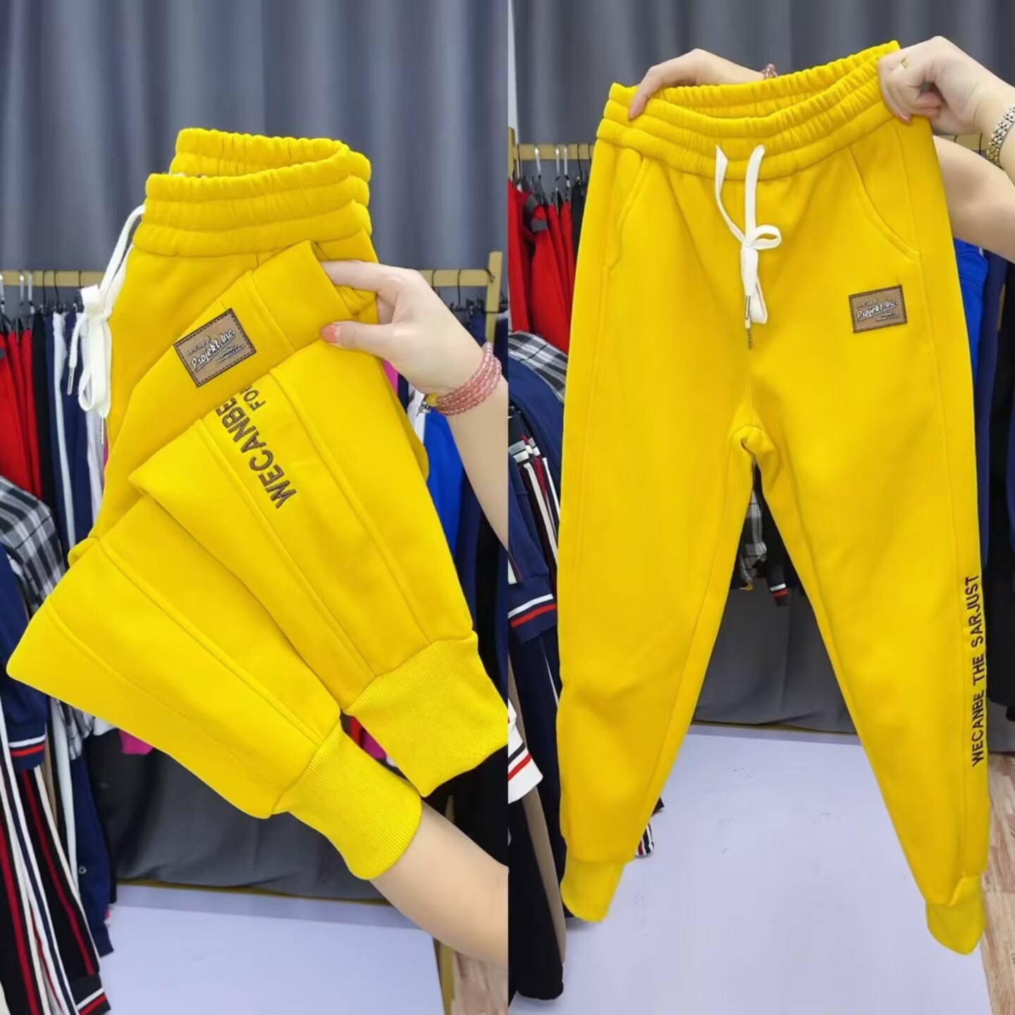 品质刺绣卫裤女2026年春季新款束脚运动裤时尚显瘦九分休闲裤百搭