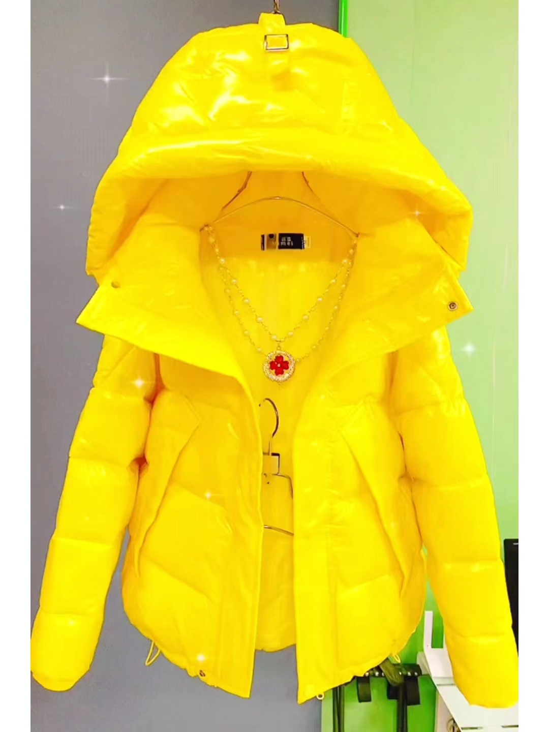 羽绒棉连帽外套保暖棉服