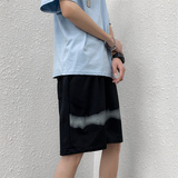 2025夏季印花运动休闲短裤男大码五分裤中裤AK33P28，男装牛仔裤，电商C323