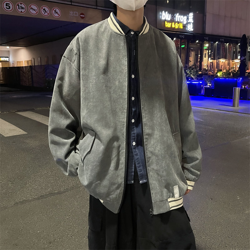 2025春装灯芯绒棒球服外套男生宽松夹克JK81P70控88,男装夹克,电商C323