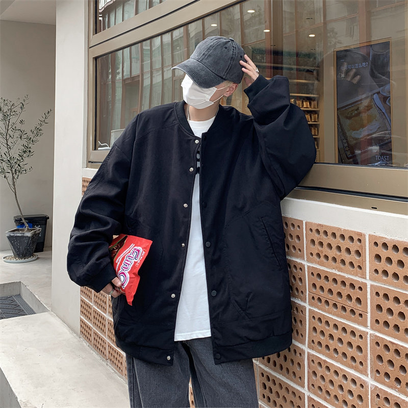 2025冬装加棉加厚棒球服外套男潮流拼接宽松棉服JJH83P115,男装棉衣,电商C323
