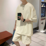 夏装字母刺绣运动休闲套装青少年短袖t恤短裤两件套TZ29P65，男装牛仔裤，电商C323