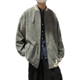 2025春装灯芯绒棒球服外套男宽松夹克JK81P70控88，男装夹克，电商C323