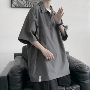2025夏装工装衬衫男士短袖衬衣宽松休闲衬衫 C203P35图片