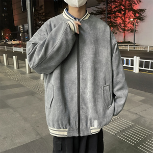 2025春装灯芯绒棒球服外套男宽松夹克 JK81P70控88图片